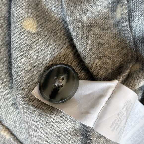 Madewell Texture & Thread Boxy Bobble Cardigan Polka dot Grey Size: Medium - Picture 11 of 12